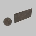 Black Marble Sphere Component With Brown Wall And Golden Light Strips
