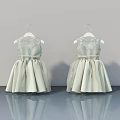 Modern Hinged Door Design With Light Green Fabric And Lace Details For Kids