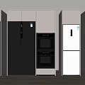 Modern refrigerator 3d model