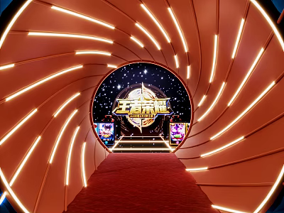Modern Aisle E-sports Stage Aisle 3d model