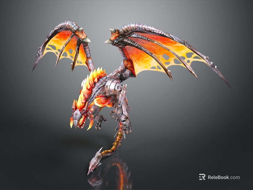 Modern Dragon Fire-breathing Dragon Fire Dragon Youlong texture