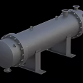Industrial Horizontal Pressure Vessel With Metal Shell Flanges And Support Legs