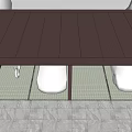 Carport With Black Frame Covering Gray And Yellow Sports Cars Under Blue Sky And Grass