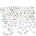 Diverse Outdoor Sports Equipment With Climbing Frames Swings Slides And Fitness Gear