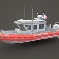 Coast Guard Rescue Boat 3d model