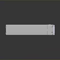 White Rectangular Object With Smooth Surface On Gray Background And Circular Button