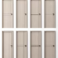 Various Wooden Swing Doors With Light Wood Finish And Glass Panel Designs