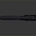 Black Modern Pistol With Glossy Metal Finish Textured Grip And Trigger