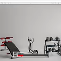 Essential Sports Equipment For Home Gym Including Treadmill Exercise Bike Dumbbells And Weight Bench