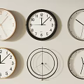 Various Modern Wall Clocks With Different Design Frames And Dials 3d model