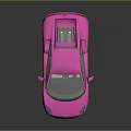 Pink Shiny Sports Car With Sleek Design And Black Alloy Wheels