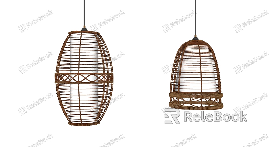 New Chinese Chandelier Rattan Chandelier Combination model