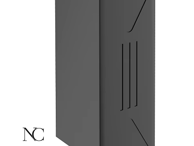 Contemporary Gray Outdoor Light Column Featuring Vertical Lines And Sleek Design 3d model