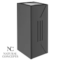Contemporary Gray Outdoor Light Column Featuring Vertical Lines And Sleek Design