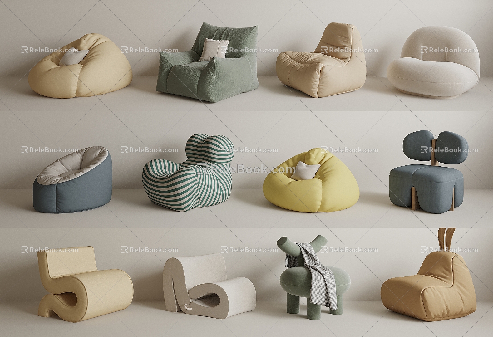 Single Sofa Lazy Sofa Casual Sofa 3d model