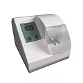 White Industrial Analytical Device With Digital Display Control Buttons And Transparent Chamber 3d model