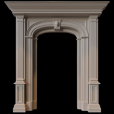 European-style door opening component 3d model European-style door opening component 3d model