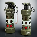 U.S. Army 76MM Weapon With Green Body Red Lights And Holes