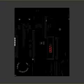 Black Modern Digital Kitchen Scale With Platform Display And Control Knob