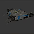 Fighter Jet With Modern Sleek Blue Silver Design And Aerodynamic Streamlined Body