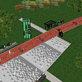 Eco Friendly Road Infrastructure With Red Bicycle Lane Pedestrian Path And Green Trees
