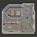 3D Rendered Exhibition Space Interior Layout With Booths Pathways And Columns
