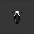 Custom Designed Motorcycle With Teal Wheels Black Frame And Chrome Accents 3d model