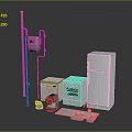 Modern Kitchen Appliances Collection Featuring Refrigerator Oven Stove Sink And Coffee Maker