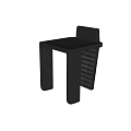 Middle Ancient Ottoman Sofa Stool Shoe Changing Stool 3d model
