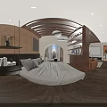 Stylish Living Room Interior With Brown Sofa Coffee Table Decorative Vase And Stone Wall