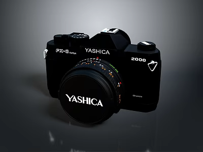 YASHICA 2000P PETRI FLEX Black Vintage Film Camera With Classic Lens Design 3d model