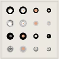 Various Colored Downlights And Spotlights With Modern Design For Home