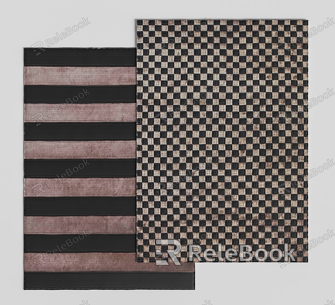 Modern Poliform Carpet Plaid Carpet Striped Carpet model