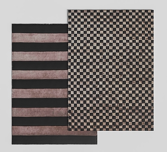 Modern Poliform Carpet Plaid Carpet Striped Carpet 3d model