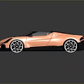 Pink Convertible Sports Car With Sleek Modern Design And Black Wheels