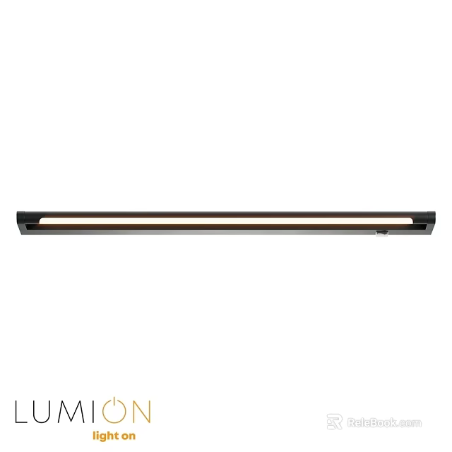 Stylish Modern Wall Sconce With Long Slim Design And Black Finish 3d model 