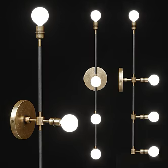 metal wall lamp 3d model