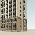Modern High Rise Building 3D Model Featuring Facade Windows And Architectural Structure 3d model