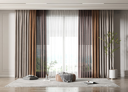 Modern Curtains 3d model