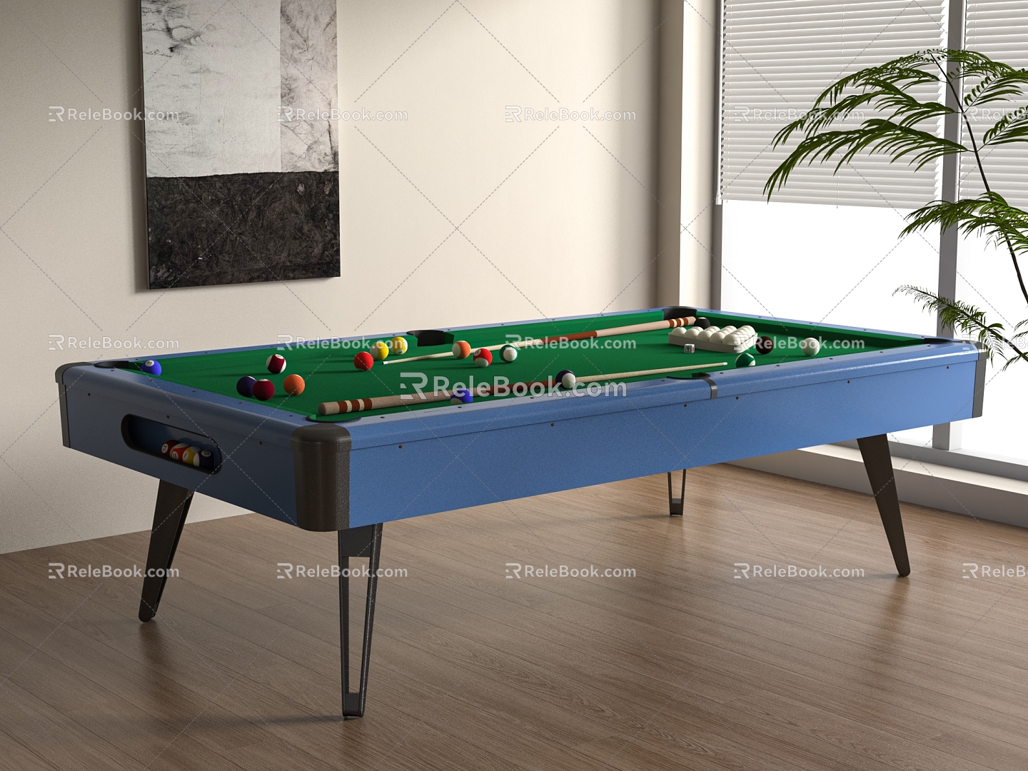 Modern billiard table 3d model