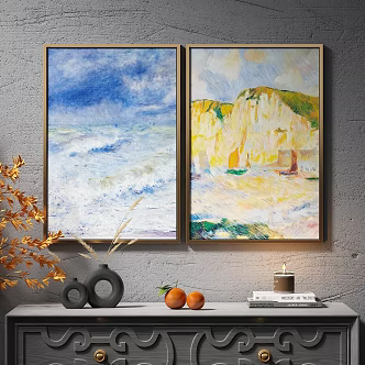 Modern Simple Light Luxury Abstract Painting Decorative Painting Art Painting Hanging Painting 3d model