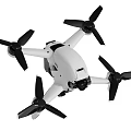 Smart Drone With White Body Four Rotors And HD Camera For Aerial Photography