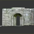 Ancient Stone Building Featuring Archway Structure And Historical Design Elements