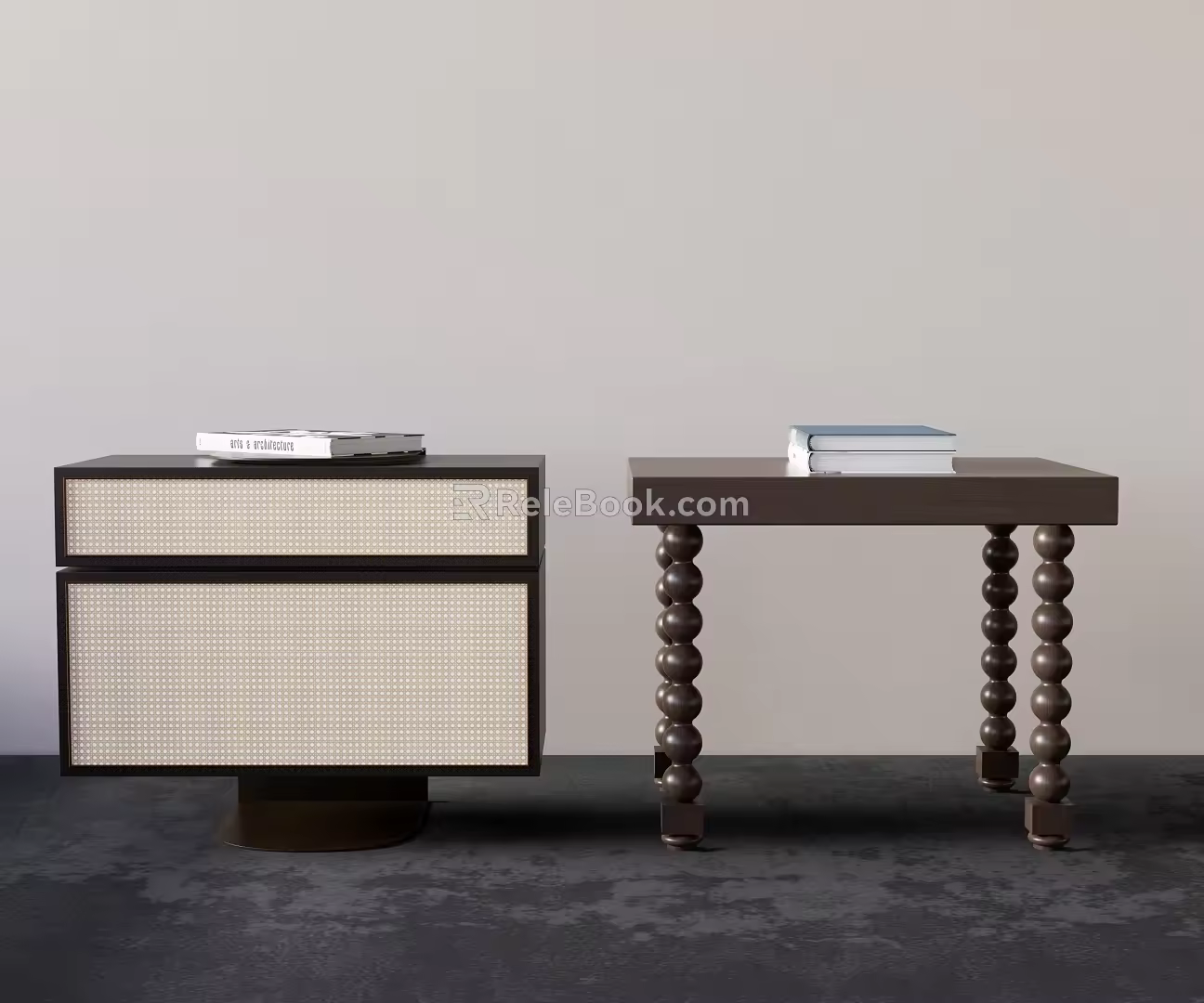 Bedside table combination 3d model