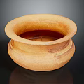 Handcrafted Terracotta Pottery With Round Rim And Textured Earth Tone Surface