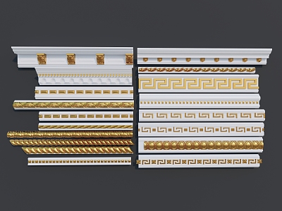 European plaster line 3d model