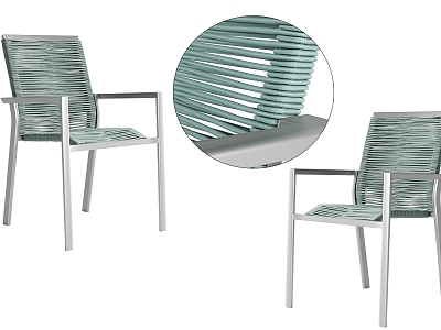 Modern Simple Rattan Single Chair Casual Chair Outdoor Chair 3d model