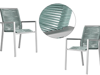 Modern Simple Rattan Single Chair Casual Chair Outdoor Chair 3d model