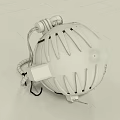 Yellow Sphere Shaped Device With Black Transparent Section Colorful Wires And Black Strap