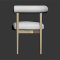 Set Of Two Modern Navy Blue And White Armchairs With Dark And Light Wood Legs